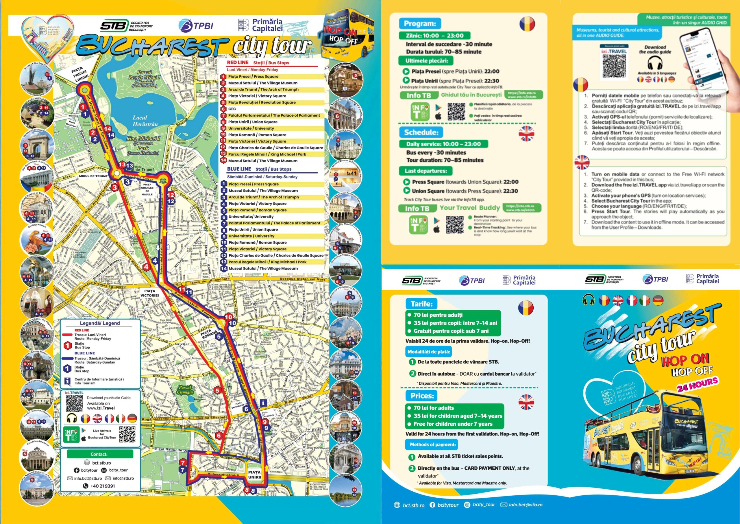 Bucharest Hop-on Hop-off Sightseeing Bus