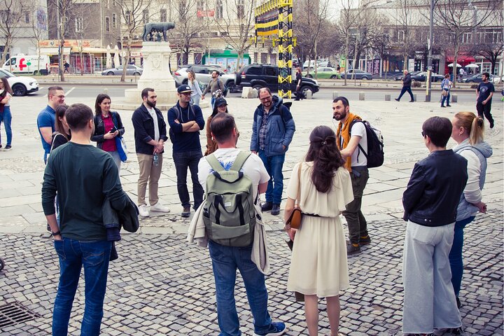 Tour group in square