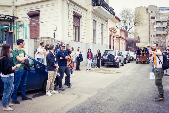 Tour group in street
