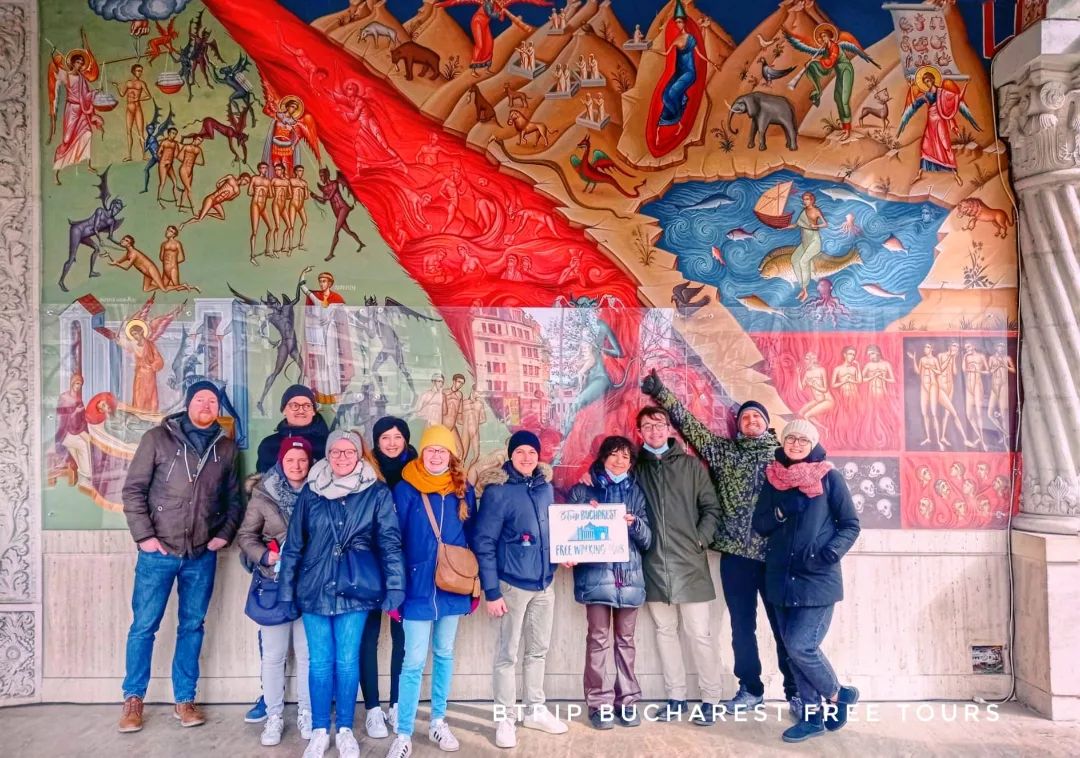 Tour group in street
