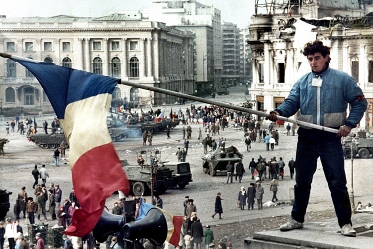 Tour group in street