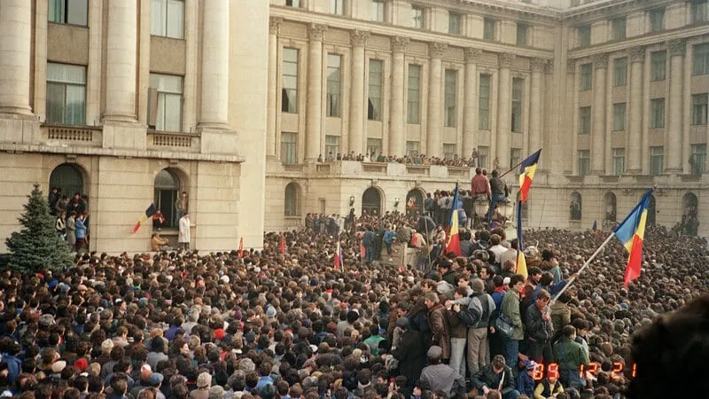 Revolution Square Bucharest under communism